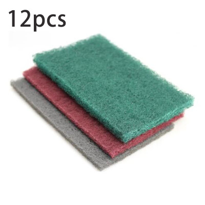 

12pcs Elastic Scouring Cloth Hand Sanding Polishing Pads Cushion Clean 75100M