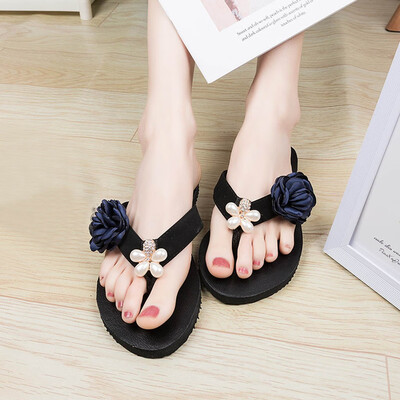 

Rose Summer Women Sandals Non-Slip Flip Flops Sandals Flat Beach Slippers Shoes