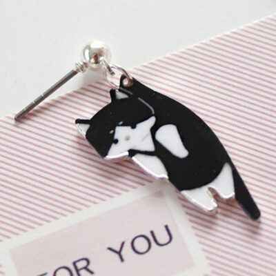 

New Mode Style Shipping Newest Lovely Cat Kitty Studs Earrings Wholesale Birthday Fashion Gifts