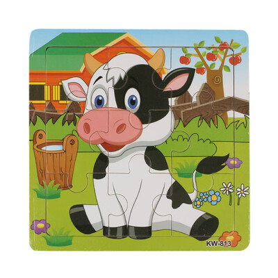 

Gobestart Wooden Dairy Cow Jigsaw Toys For Kids Education And Learning Puzzles Toys