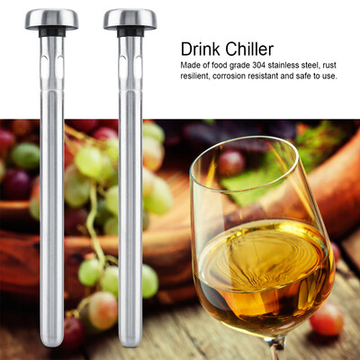 

Greensen 2PCS Stainless Steel Drink Chiller Stick Cooling Bar for Beer Wine Soda Cooling Bar for BeerDrink Chiller