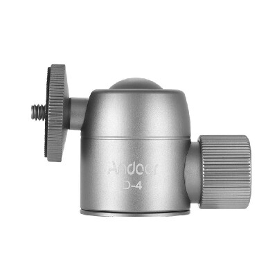 

Andoer D-3 Mini Tripod Ball Head Aluminium Alloy Tripod Mount Ballhead with 14inch Srew 38inch Screw Hole 360° Rotating Panorama