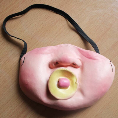 

FUNNYBUNNY Funny Adult Party Mask Latex Clown Cosplay Half Face Horrible Scary Masks Masquerade Halloween Party Decor Halloween
