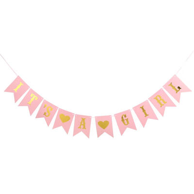 

Multi Themes Boy Girl Baby Shower Birthday Decor Paper Banners Pennant Flag