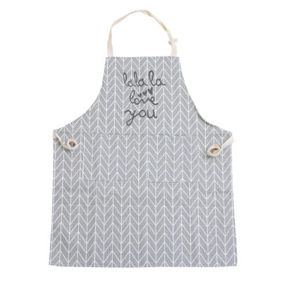 

Women Men Adjustable Cotton Linen Kitchen Apron for Cooking Baking Pinafore