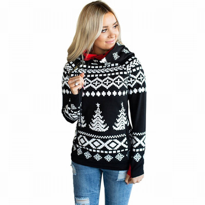 

womens sweatshirt long-sleeved sports hoodie printed pullover top