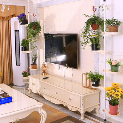 

Greensen 6-Layer 1 Wing Indoor Plant Stand Shelf Flower Pot Display Storage Rack Tension Pole Holder