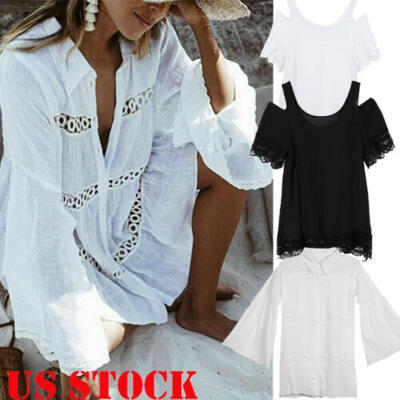 

USA Women Lace Crochet Bikini Cover Up Swimwear Bathing Summer Beach Mini Dress