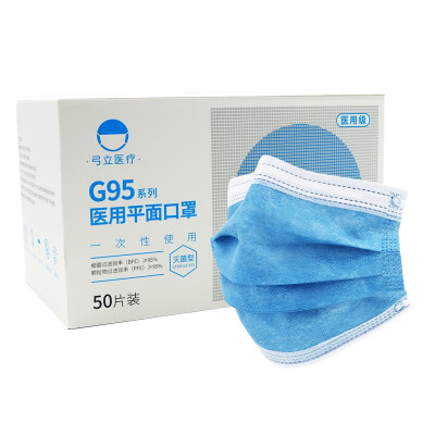 

Bowing Medical Disposable Medical Mask Medical Sterile Surgical Mask Blue 50Box Individual Packaging