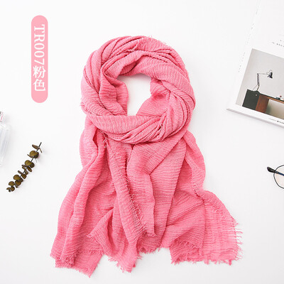 

Spring&Autumn cotton&linen scarves Sen small clear female Japanese scarf female literary long shawl dual-use scarves