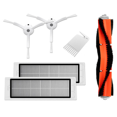 

Main Brush HEPA Filter Side Brushes Replacements for Xiaomi Robot Vacuum 6pcs