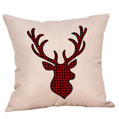 

Tailored Christmas Pillow Case Glitter Cotton Linen Sofa Throw Cushion Cover Home Decor