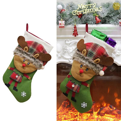 

Christmas New Style Creative Christmas Socks Gift Bag Christmas Tree Pendant Christmas Decoration For Christmas Party Decorating