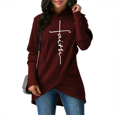 

Women Fashion Faith Print Sweatshirt Fleece Sweatshirts Hoodies Pullover Tops