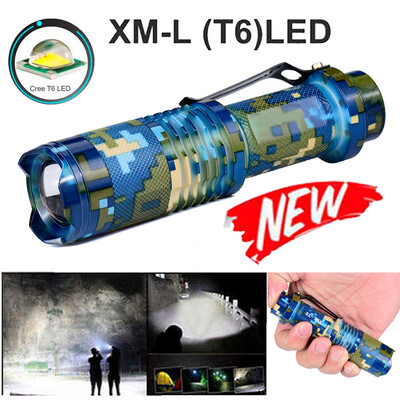 

Saidsome Zoomable T6 LED 5 Modes Flashlight Torch Zoom Lamp Outdoor Light flashlight lamp