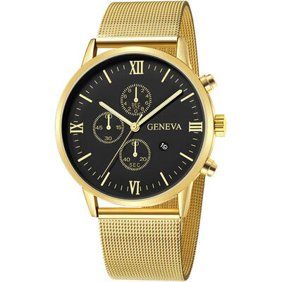 

Fashion Women Sport Watch GENEVA Clock Mesh Band Stainless Steel Analog Quartz Wristwatch Lady Female Luxury Watches