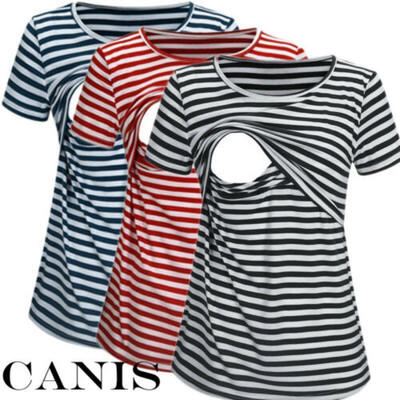 

US Fashion Pregnant Maternity Clothes Nursing Tops Mom Breastfeeding T-Shirt Top