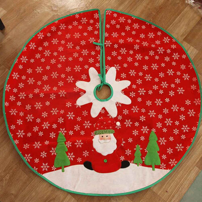 

Tailored NEW Holiday Style Red White Felt Snowflake Christmas Tree Skirt