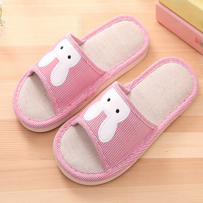 

Rose Fashion Women Cotton Fabric Household Shoes Platform Flops Slippers