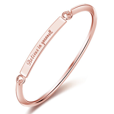

Believe In Yourself Titanium Steel Bracelets & Bangles Fashion Couple Jewelry For Women Men