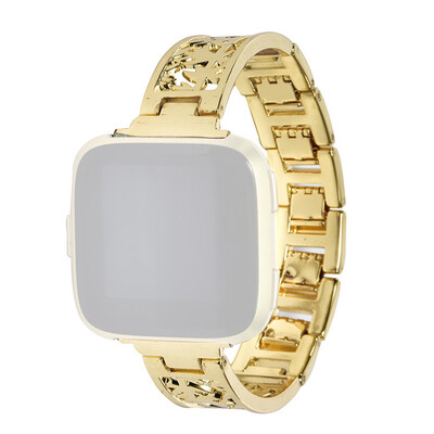 

〖Follure〗Luxury Alloy Bamboo leaf Stainless Steel Band Strap Band For Fitbit versa Lite