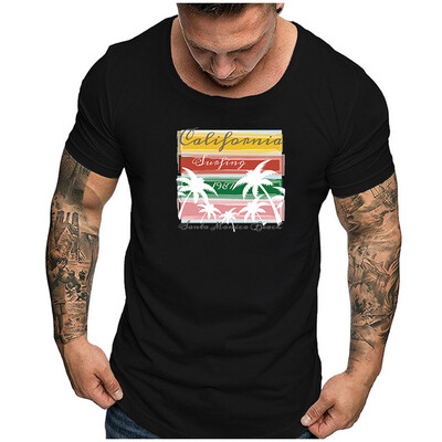 

Toponeto Men Fashion Solid Printing Style Cotton Design T-shirt Casual Shirts Tops Blouse