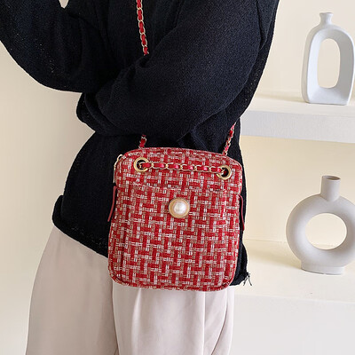 

Foreign mini mini bag popular female bag new 2019 fashion woolen chain bag wild ins messenger bag