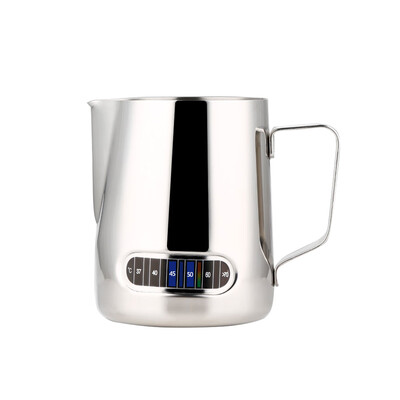 

Thermometer Milk Jugs Coffee Pitcher Stainless Steel Espresso Frothing Jug Cup Pull Flower Coffee Milk Foam Mug