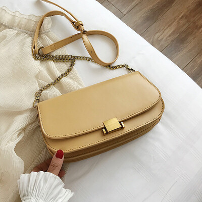 

Qiao Bani 2019 new Korean chic fashion retro wind simple chain small square bag shoulder diagonal tide handbag