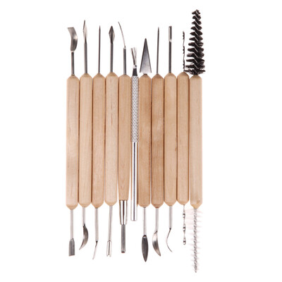 

11pcs Clay Sculpting Set Wax Carving Pottery Tools Shapers Polymer Modeling