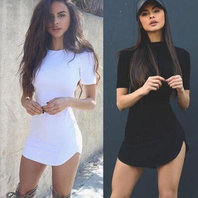 

Women Bandage Bodycon Casual Flare Sleeve Evening Party Cocktail Club Mini Dress