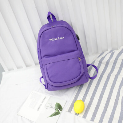 

Tailored Student Canvas Backpack Large Capacity Backpack USB Bag Travel Bag Computer Bags