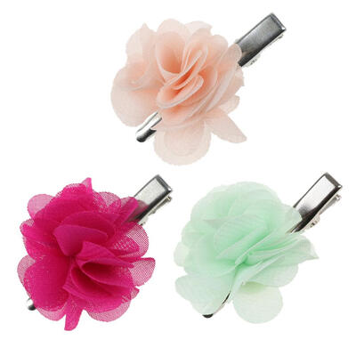 

Kids Girls Candy Color Flower Hairpins Cute Hair Clip Headbands Headwear