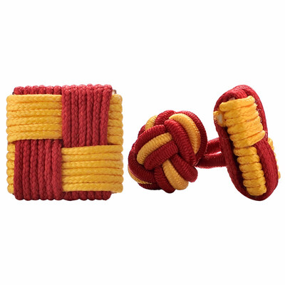 

Yoursfs Square Silk Knot Cufflinks Silk Cufflinks for Men Knot Cufflinks Giftbox Included
