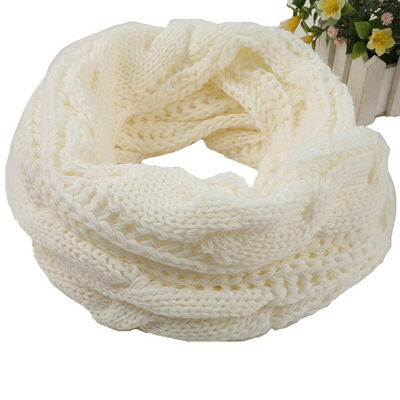 

Womens Warm Winter Infinity Circle Cable Knit Cowl Neck Thick Scarf Shawl Wrap