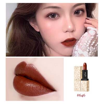

Sexy Color Beauty Red Lips Baton Matte Velvet Lip Stick Waterproof Makeup Pigment Brown Nude Matte Lipstick