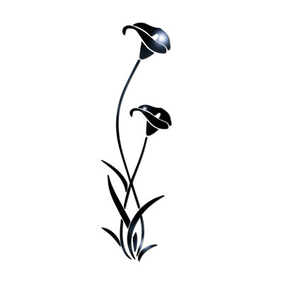 

Flower Acrylic Mirror Removable DIY Wall Art Sticker Decal Manual Home Decor