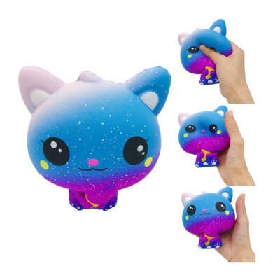 

Siaonvr Colourful Galaxy Cat Scented Charm Slow Rising Squeeze Stress Reliever Toy