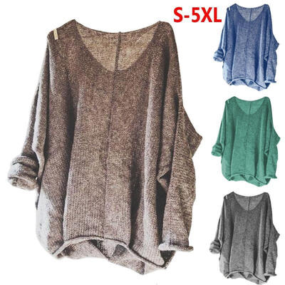 

Fashion Womens Long Sleeve Loose Blouse Casual Shirt Summer Chiffon Tops T-Shirt