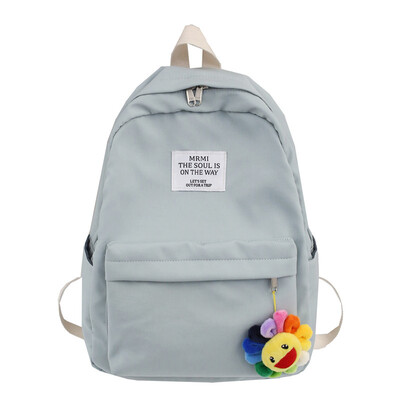 

Ins schoolbag female Korean version of high school campus 100 simple super cute sunflower pendant Mori maiden double shoulder bag