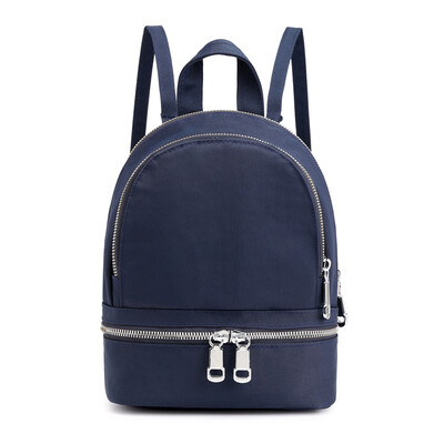 

Mini small backpack womens bag waterproof nylon Oxford cloth solid color shoulder bag multifunctional small canvas