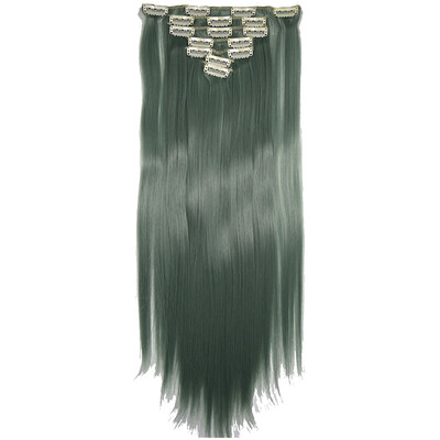 

〖Follure〗Full Head Women Clip Synthetic High Temperature Wire Straight Hair Piece