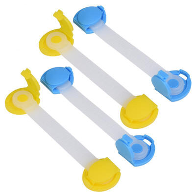 

Greensen 4pcs Set Adhesive Long Safety Durable Lock Keep Baby Safe for Drawer Cabinet