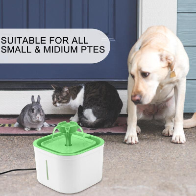 

Pet Water Fountain Round Nozzle UV Sterilize Power-off Protection Drink Dispenser with Clear Water Level Window