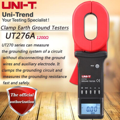 

UNI-T UT276A Clamp Ground Resistance Tester Resistor Limit Alarm Acousto-Optic Alarm RS-232 Data Transmission