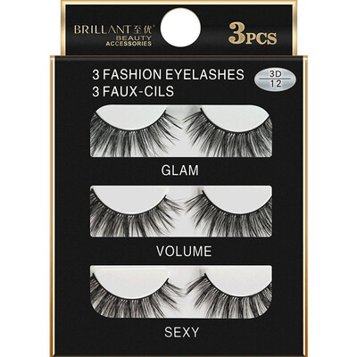 

〖Follure〗3 Pairs 3D Long False Eyelashes Makeup Natural Fake Thick Black Eye Lashes
