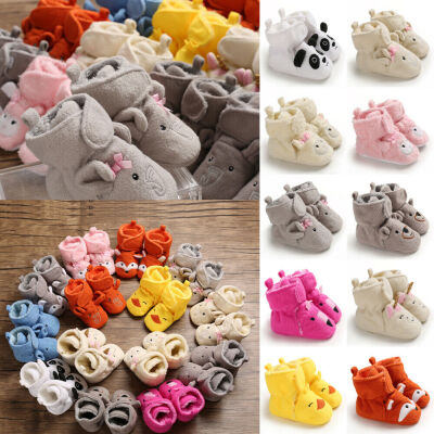 

Infant Newborn Baby Girl Booties Soft Sole Snow Boots Winter Warm Fur Crib Shoes