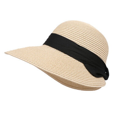 

Women Girl Summer Wide Brim Straw Hat Beach Hat Sun Hat Floppy Fold Straw Casual