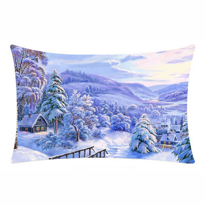 

Tailored Merry Christmas Rectangle Cushion Cover Throw Pillow Case Pillowcase
