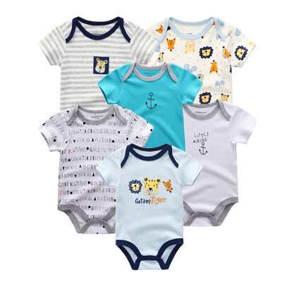 

Kiddiezoom 6PCS Baby Girls Clothes Bodysuits Cotton 0-12M Sleepwear For Babies Baby Boys Clothes Rompers Jumpsuit Infant Newborn